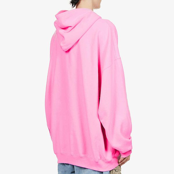 バレンシアガ 21AW 新作 かっこかわいい?ロゴ フーディー偽物 ピンク