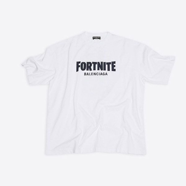 22SSバレンシアガ Tシャツ コピー★Fortnite?EPIC GAMES ロゴの刺繍 612966TLVO36506