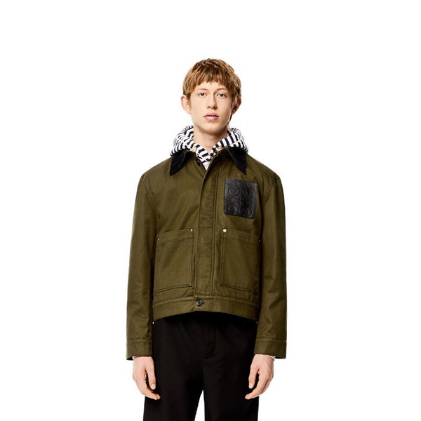 【ロエベ ジャケット 偽物】コットン ショート ジャケット 在庫確認ください H526Y02W02