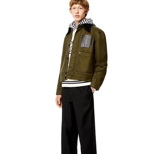 【ロエベ ジャケット 偽物】コットン ショート ジャケット 在庫確認ください H526Y02W02