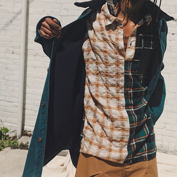 【ロエベ 】デニム オーバーシャツ 偽物 ロゴ ペトロル メンズ