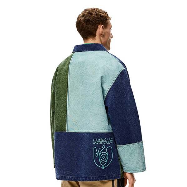 ロエベ デニムジャケット コピー*新作*マルチカラー シャル パッチワークデニムジャケット H664Y02X09