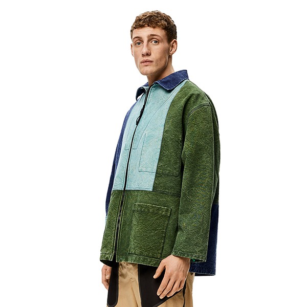 ロエベ デニムジャケット コピー*新作*マルチカラー シャル パッチワークデニムジャケット H664Y02X09