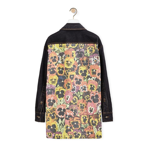 【ロエベ 偽物】パンジー バックパネル デニム オーバーシャツ H526Y05W25