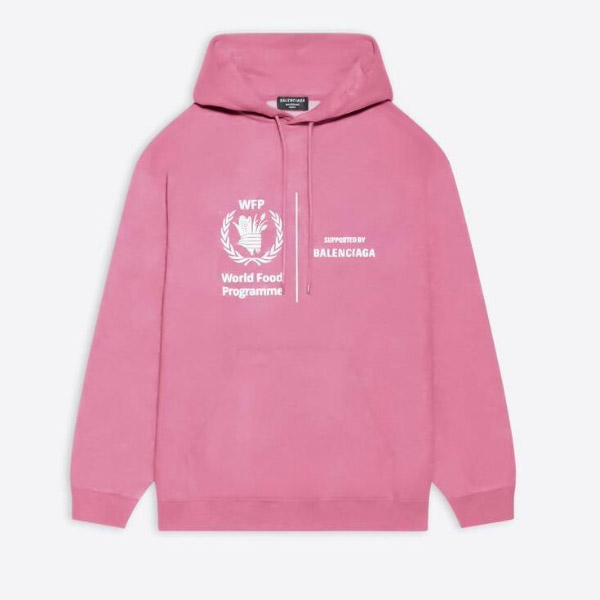 【バレンシアガ パーカー 偽物】WFP MEDIUM ロゴパーカー ピンク 570792TJVK45621