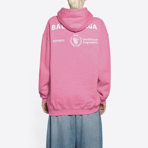 【バレンシアガ パーカー 偽物】WFP MEDIUM ロゴパーカー ピンク 570792TJVK45621