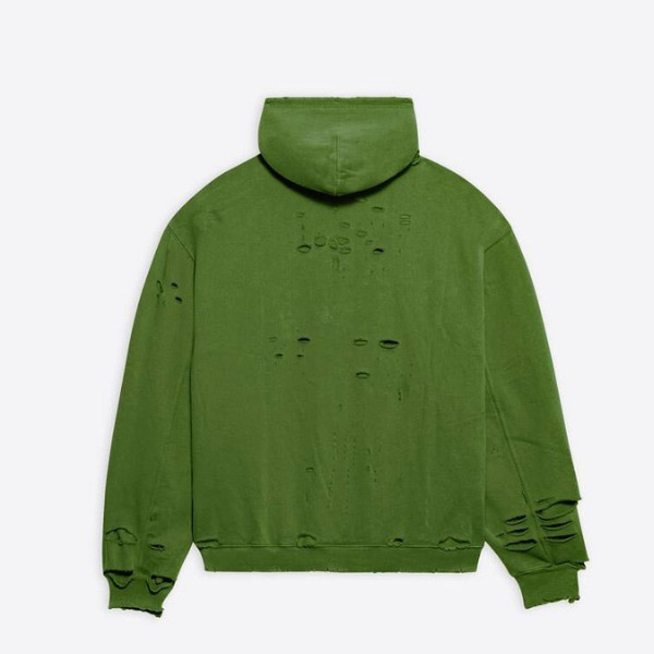 バレンシアガ コピー?CAPS DESTROYED ミディアムフリース フーディ 4色 659403TKVB61093