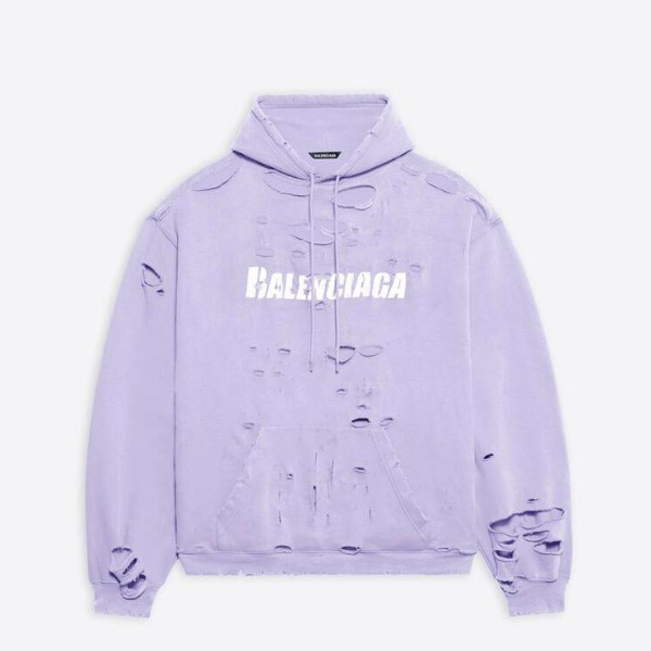 バレンシアガ コピー?CAPS DESTROYED ミディアムフリース フーディ 4色 659403TKVB61093