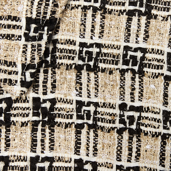 【グッチ コート 偽物】スクエアG チェック ツイード ベージュ 黒 657995 ZAGLP 2108