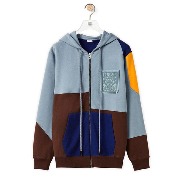 ロエベ?マルチカラー ジッパード フーディー 偽物 H526Y25J13