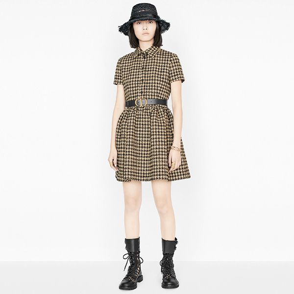 【20SS NEW】レディディオール 偽物 千鳥格子ドレス