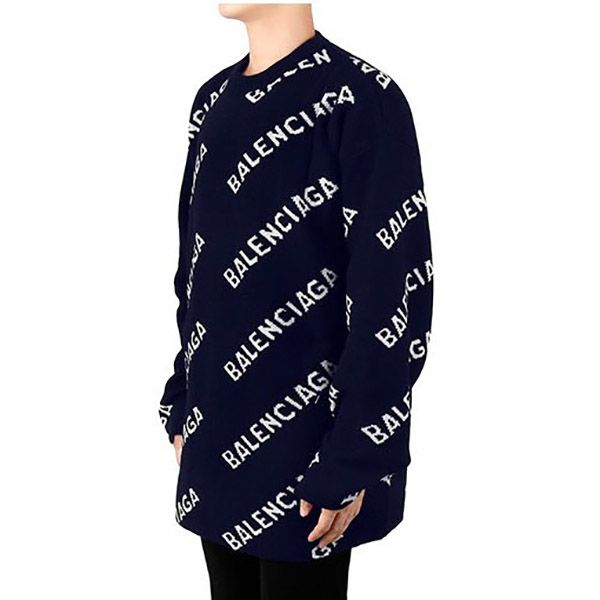 超希少！バレンシアガ コピー★ジャカードロゴ ウールオーバーニット 623283 T1567 4177