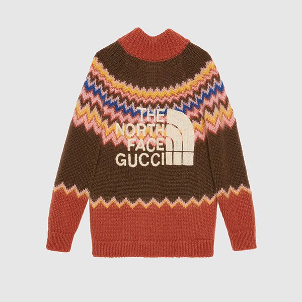 話題コラボ【21AW】グッチxノースフェイス  偽物 カーディガン モヘアウール671691XKB196256