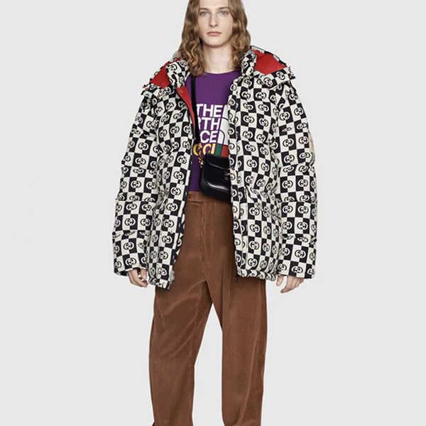 限定コラボ?ノースフェイス グッチ 偽物  ダウンジャケット ダウンパディング