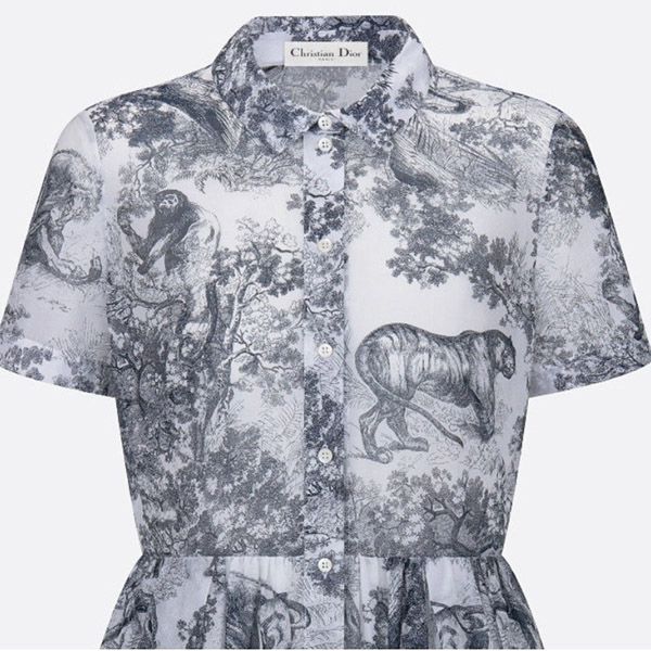 新作 ディオール スーパーコピー ミディシャツドレス トワルドゥジュイ 221R81A3802_X0861