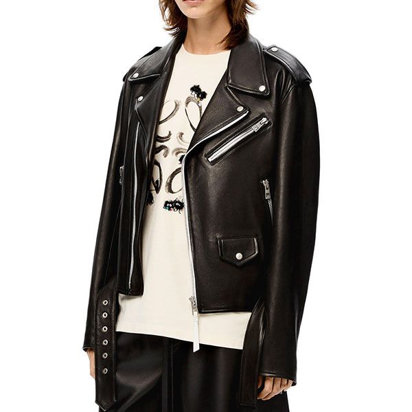 着心地抜群!ロエベ×千と千尋の神隠しスーパーコピー カオナシ バイカー ジャケット (ナパ)H862Y19X01