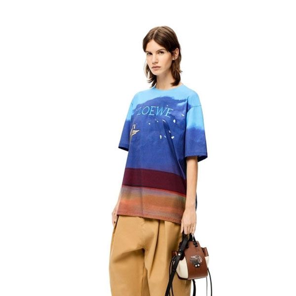 超話題?ロエベ ハク Tシャツ 偽物 コットンジャージー H848Y22X10