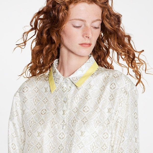 春もの新作 ?ルイヴィトン Since 1854 偽物 コントラストトリムシャツ アイボリー1A9MEX