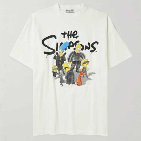 ★バレンシアガ 偽物★ シンプソンズ オーバーサイズ Tシャツ 676589TLVG71000