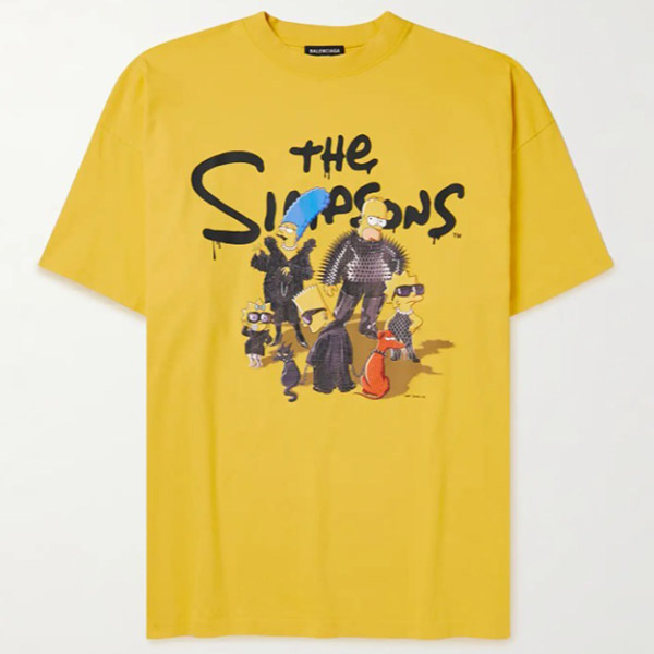 ★バレンシアガ 偽物★ シンプソンズ オーバーサイズ Tシャツ 676589TLVG71000