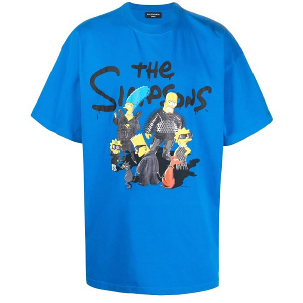 ★バレンシアガ 偽物★ シンプソンズ オーバーサイズ Tシャツ 676589TLVG71000
