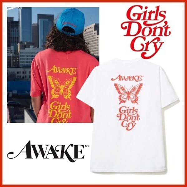 超入手困難激レア!Awake NY×ガールズドントクライ butterfly Logo T