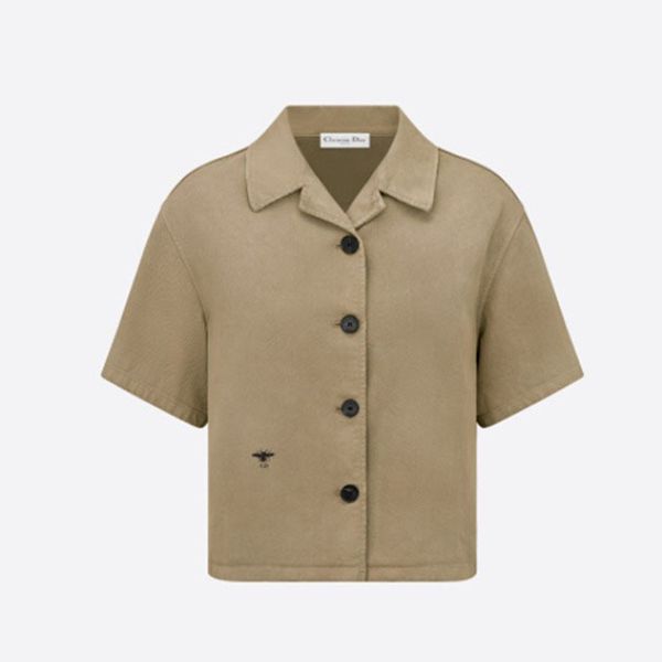 ディオール コピー ブラウス ショートスリーブ コットン BEE 刺繍 227B39A3339X1719