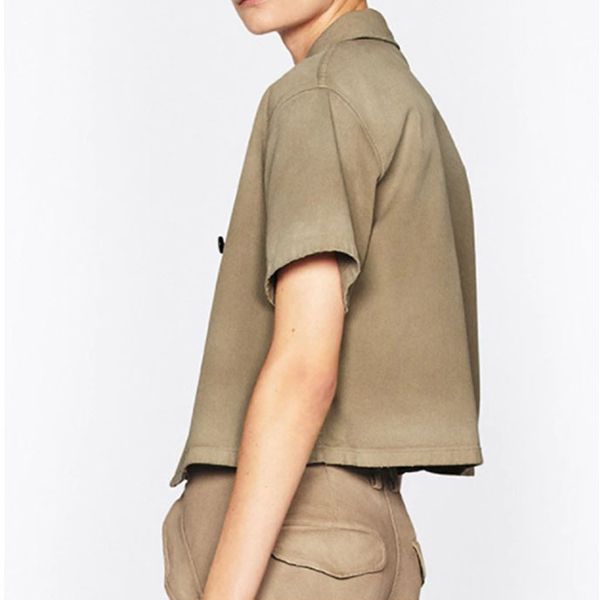 ディオール コピー ブラウス ショートスリーブ コットン BEE 刺繍 227B39A3339X1719