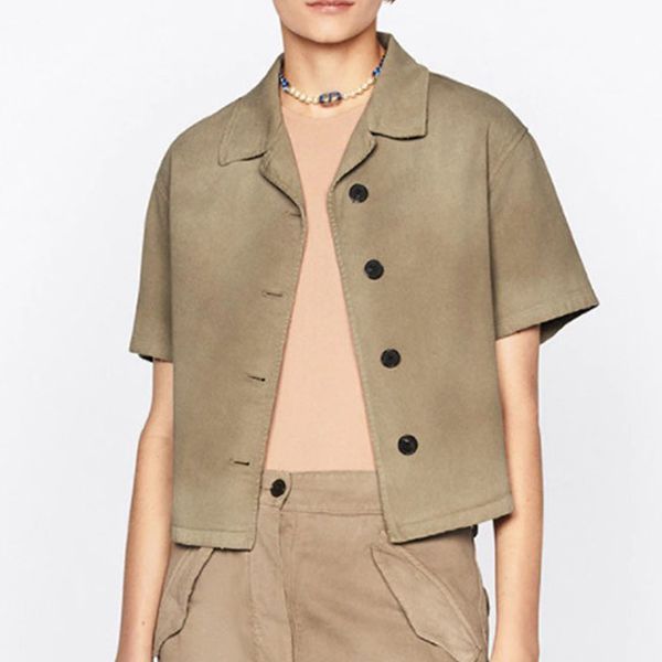 ディオール コピー ブラウス ショートスリーブ コットン BEE 刺繍 227B39A3339X1719