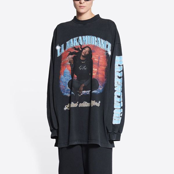 バレンシアガ Tシャツ コピー Music Aya Nakamura 長袖 ヴィンテージ693950TMV861055