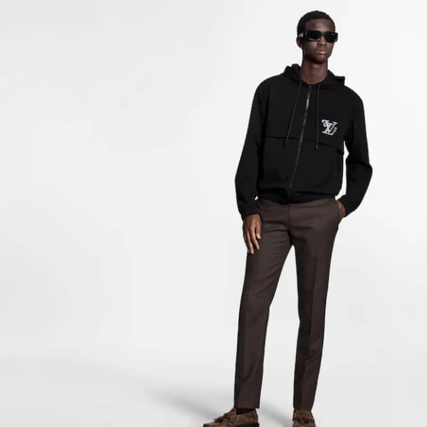 スクエアードルイヴィトンジップフードブルゾン スク偽物 1A7X7P