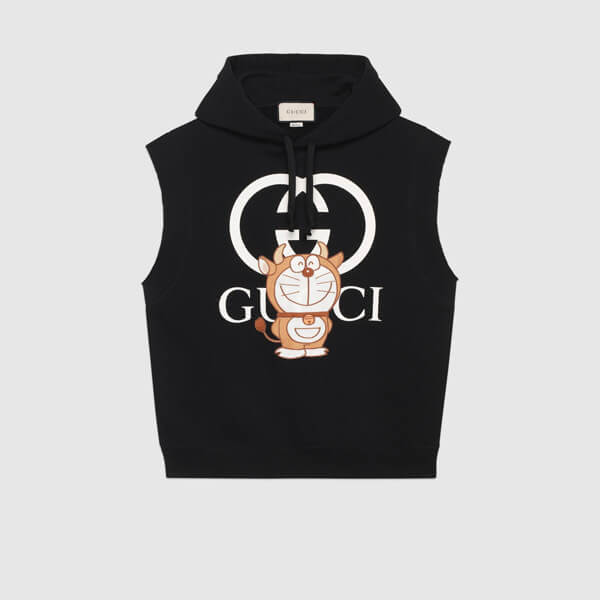 グッチ ドラえもん スリーブレス スウェットシャツ 偽物 633099XJDE01043