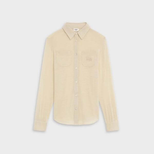 <新作21SS>サルキー刺繍シャツ●セリーヌ● コピー 2X545453L.01VA