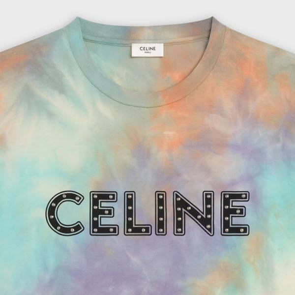 セリーヌ ティーシャツ スタッズ付き セリーヌロゴ ルーズTシャツ コピー 2X687957M.14ML