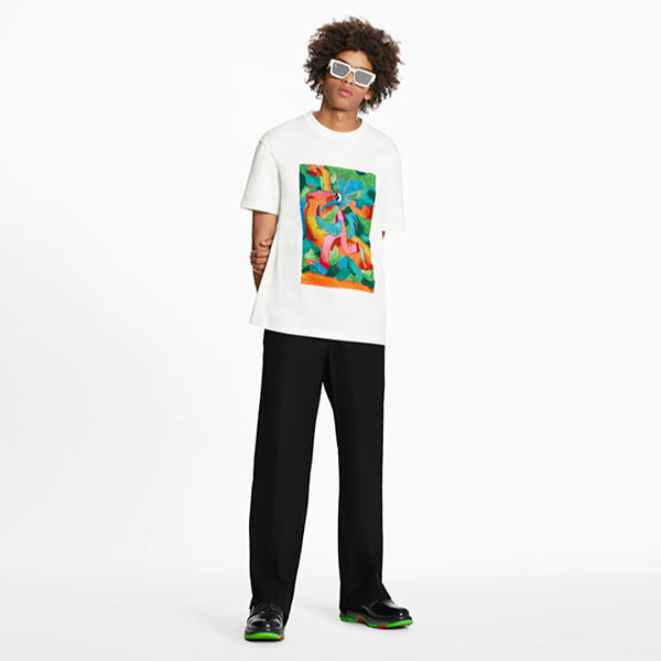 ルイヴィトン☆LV メン コットンTシャツ 偽物 1A8P0W