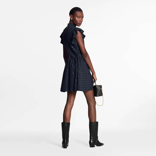 【大人気】ルイヴィトン ハイネックダミエドレス ワンピース 偽物 1A83ZQ