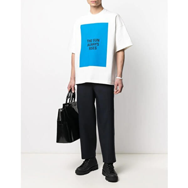 2021SS新作【JIL SANDER】クルーネック Tシャツ プリント 偽物 cotton JSMS707043-MS248508