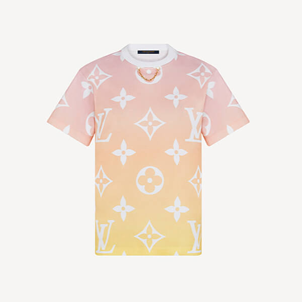 襟元のチェーンがポイント?ルイヴィトン☆モノグラム オンブレ Tシャツ☆1A8RPE