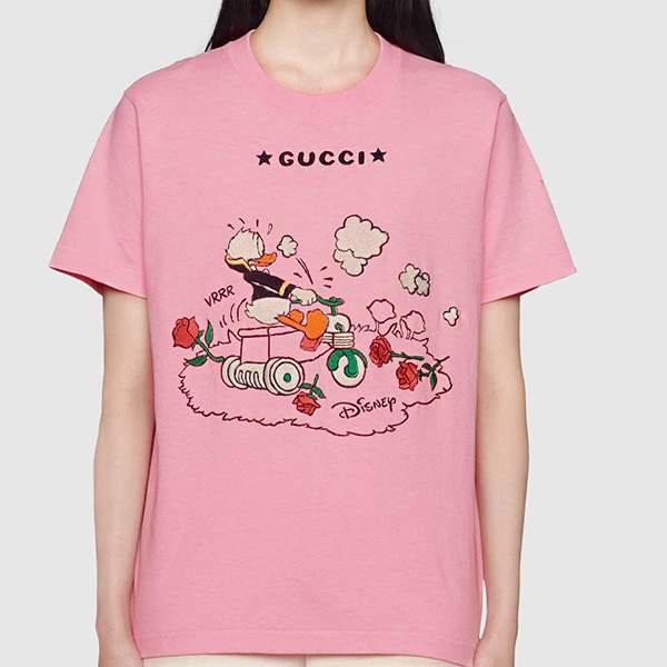 グッチ tシャツ 激安 ディズニー ドナルドダック プリント Tシャツ コピー 580762XJDBH5358