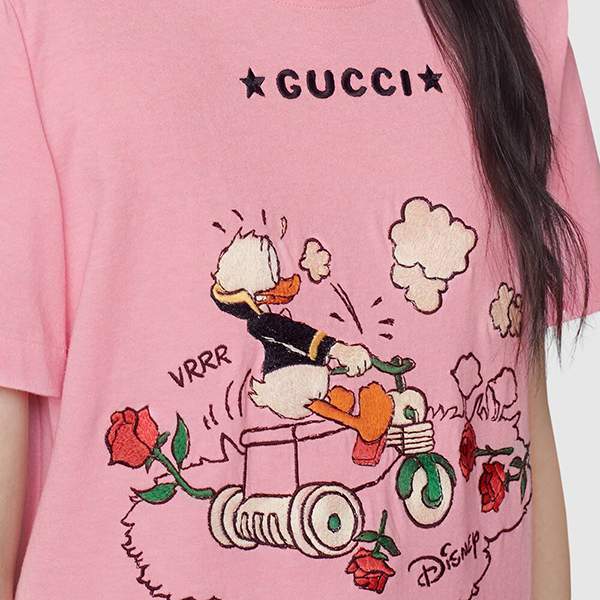 グッチ tシャツ 激安 ディズニー ドナルドダック プリント Tシャツ コピー 580762XJDBH5358
