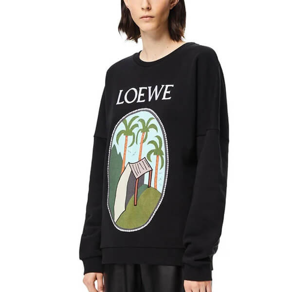  ロエベ コピー ◆ラ?パルム パッチ スウェットシャツ（コットン）S897Y24X02