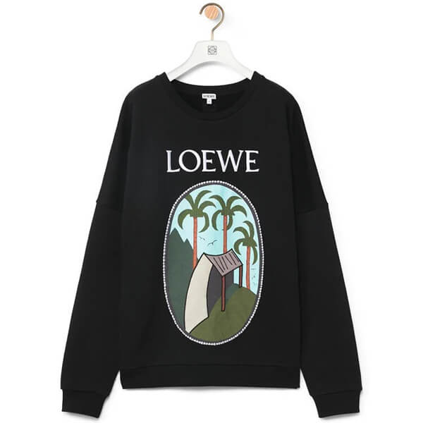  ロエベ コピー ◆ラ?パルム パッチ スウェットシャツ（コットン）S897Y24X02