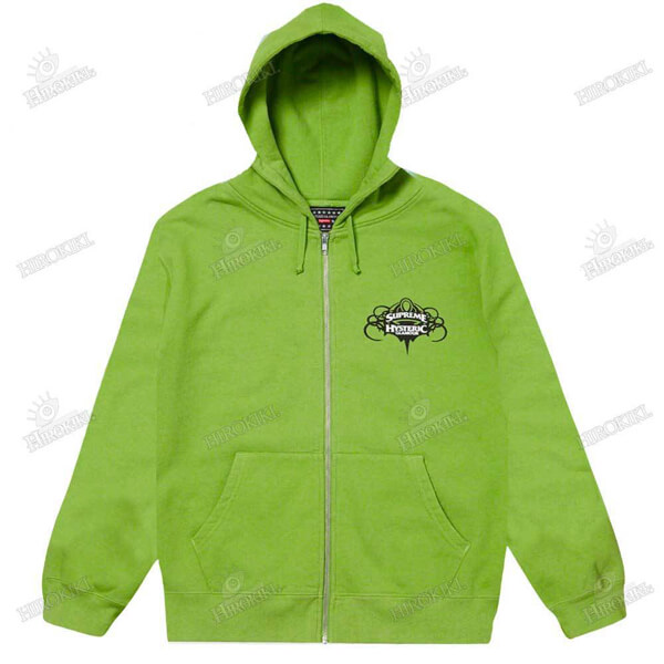 シュプリーム x ヒステリックグラマー 偽物 ジップアップフーディ