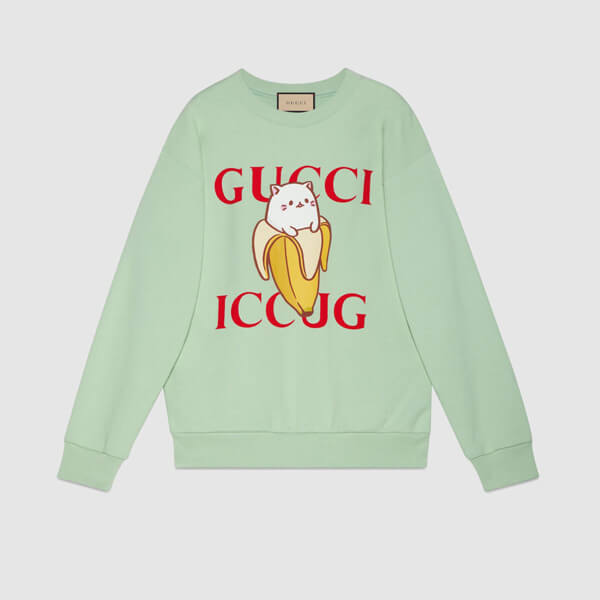【グッチ パーカー コピー】ばなにゃ×グッチ?スウェットシャツ 617964XJDGS3614