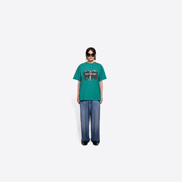 【バレンシアガ】ミディアムフィットTシャツ偽物612965TIV479000
