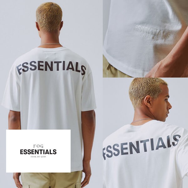 FOG(フィアオブゴッド) エッセンシャルズ essentials tシャツ 偽物  Boxy T-Shirt WHITE