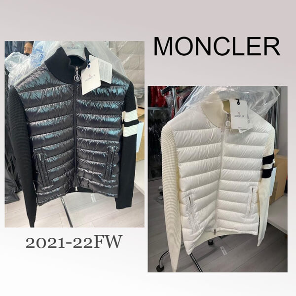 ★モンクレール 偽物 アウター パッド入りカーディガン ロゴG20919B00002M1131030