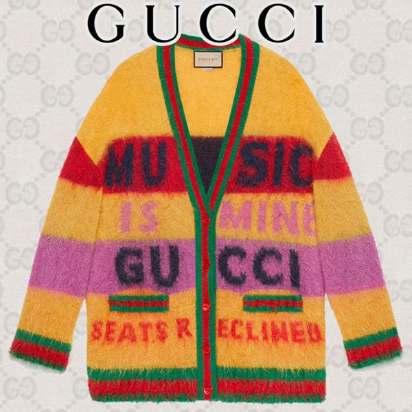 グッチ 100周年記念 コピー★限定！ブラッシュドモヘア カーディガン 即納 676847XKB5A7244