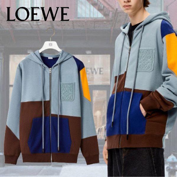 ロエベ?マルチカラー ジッパード フーディー 偽物 H526Y25J13