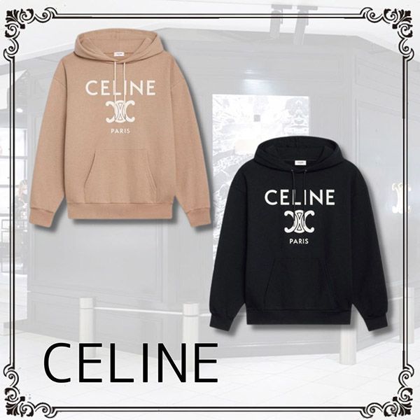 カジュアル【セリーヌ】ルーズ スウェット 偽物 シャツ コットン&カシミア 2Y528450I.03FW